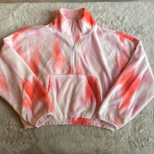 Old Navy Quarter Zip Tie Dye Fleece
